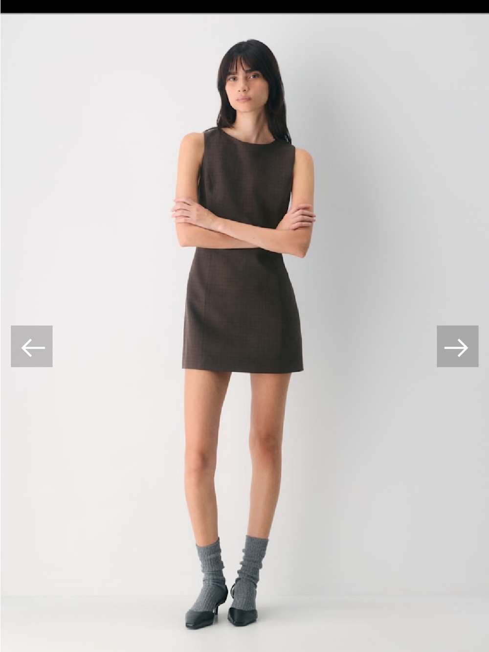 Aritzia Brown Sleeveless Mini Dress